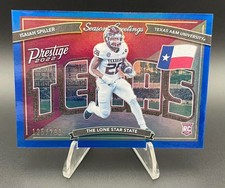 Isaiah Spiller /299 Blue Season Greetings #SG-14 2022 Panini Prestige