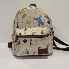 Loungefly Disney Pixar 25th Anniversary AOP Mini Backpack Good Condition