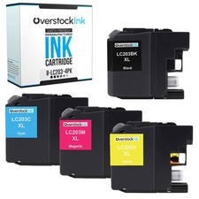 LC203 Ink Cartridge Combo Pack of 4 for Brother MFC-J4620DW J480DW J485DW J680DW