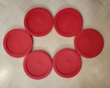 5" Round Replacement Lids Fit Pyrex 2-Cup Glass Container Red 6 Pack BPA Free