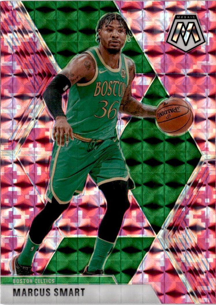 2019-20 Panini Mosaic #109 Marcus Smart Camo Pink Boston Celtics
