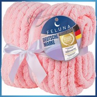 Strickdecke Kuscheldecke Wohndecke Sofadecke ÜBerwurf Grobmaschig Flauschig Xl