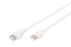 DIGITUS 1.8m Length USB 2.0 A Male - A Female Extension Cable - Beige USB A 2.0