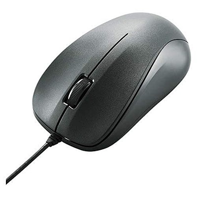 ELECOM Maus kabelgebunden mittelgroß 3 Tasten USB optisch schwarz ROHS M-K6UR...