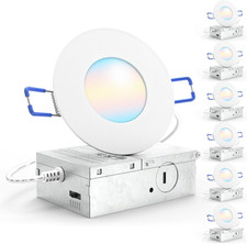Sunco 6 Pack 3 Inch Recessed LED Lights, Ultra Thin Ceiling Lighting, 500 LM, 8W