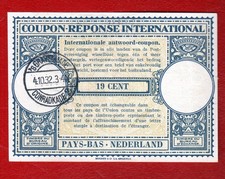 NETHERLAND  PAYS BAS  19 CENTS  COUPON  RESPONCE INTERNATINAL