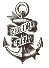 Anchor Sailor Tattoo Temporary Tattoos Waterproof Women Mens Fake Arm Nautical