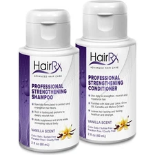 HairRx Professional Strengthening Shampoo & Conditioner Travel Set, Light