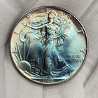 1993 American Silver Eagle 1oz .999 Round Coin TONER Blue Purple COOL!
