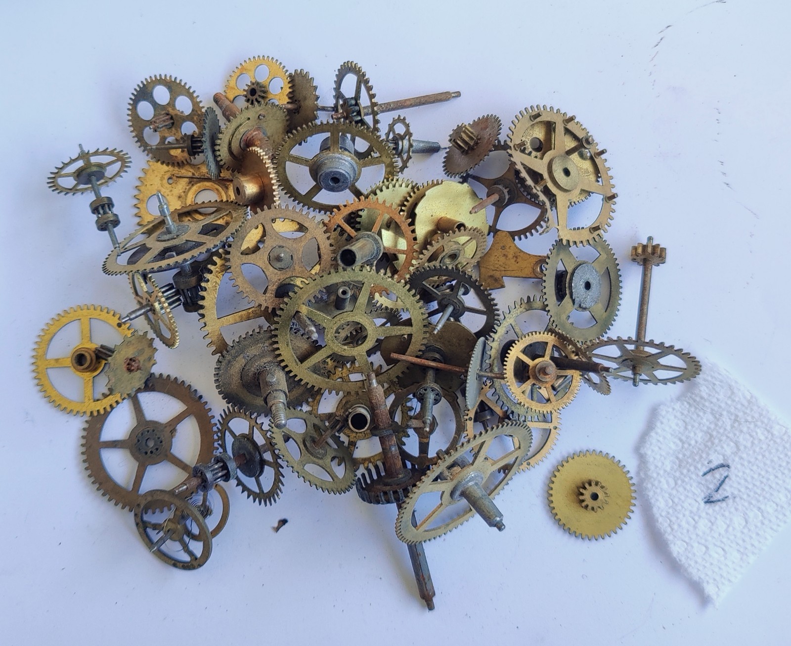 Antique clock gears and parts Steampunk Jewelry Lot