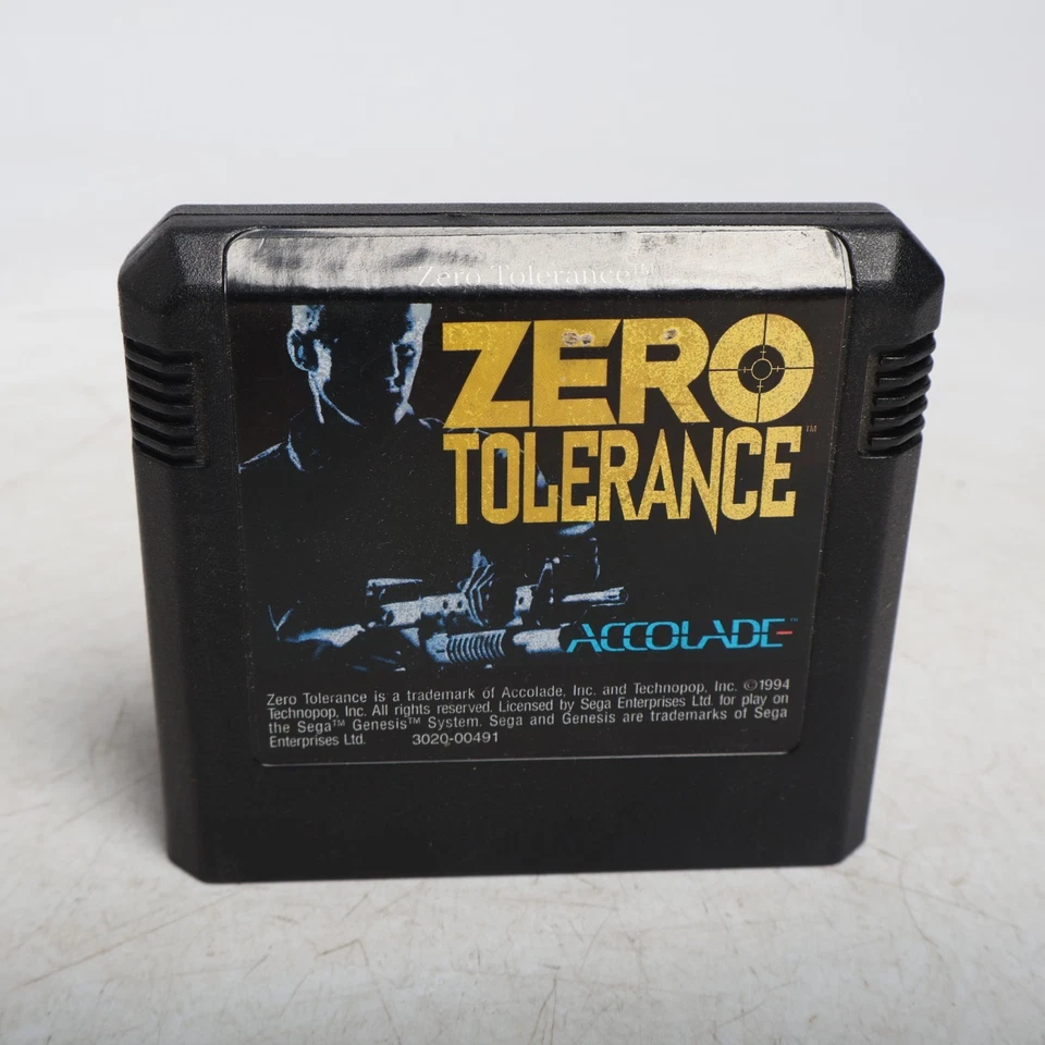 Zero Tolerance (Sega Genesis, 1994) Covert Art and Cart - Image 2 of 4