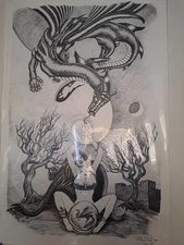 1988 Original Art work ,shane slayer. signed 3 feet x 2 feet. mint condition