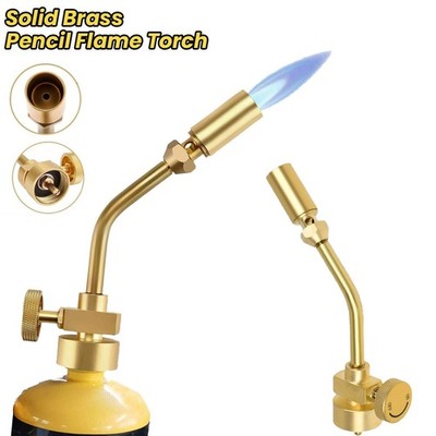 Brass Pencil Flame Propane Torch Head Large Start Metal Handle Torch MAPP Gas US