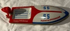 Vintage 1940s Ohio Art 10" Tin Century Whirlwind Speed Boat Evinrude No.55