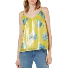BAR III NEW Women's Floral Printed Shine Tank Shirt Top TEDO