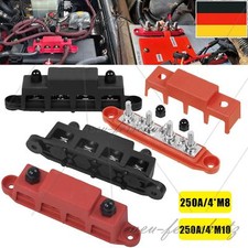2x Sammelschiene 250A Stromverteilerkasten Sammelschienen-Verteilerblock 12V-48V