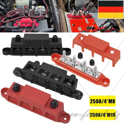 2x Sammelschiene 250A Stromverteilerkasten Sammelschienen-Verteilerblock 12V-48V