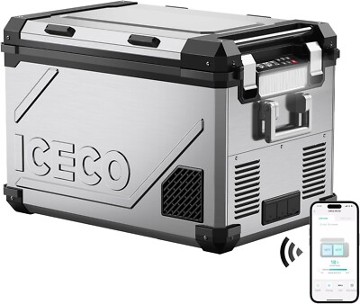 ICECO APL55 Dual Zone Portable Refrigerator Bluetooth Controlled  for Truck Car