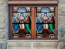 3D People A312 Window Film Print Sticker Cling Stained Glass UV Sinsin