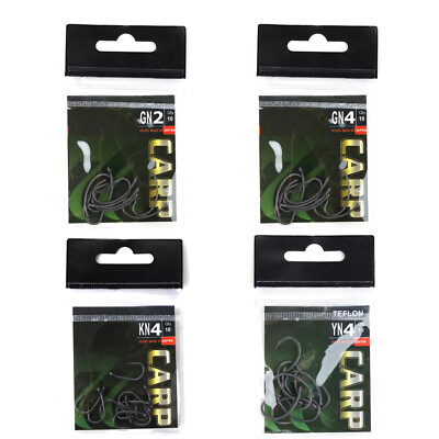 Karpfen Haken Kurv Shank Wide Gape Krank Hook für Karpfenmontagen 10 Stück