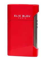 Elie Bleu J-12 Wide Plano Jet Flame Lighter Red Finish,  EBJ12225, New In Box