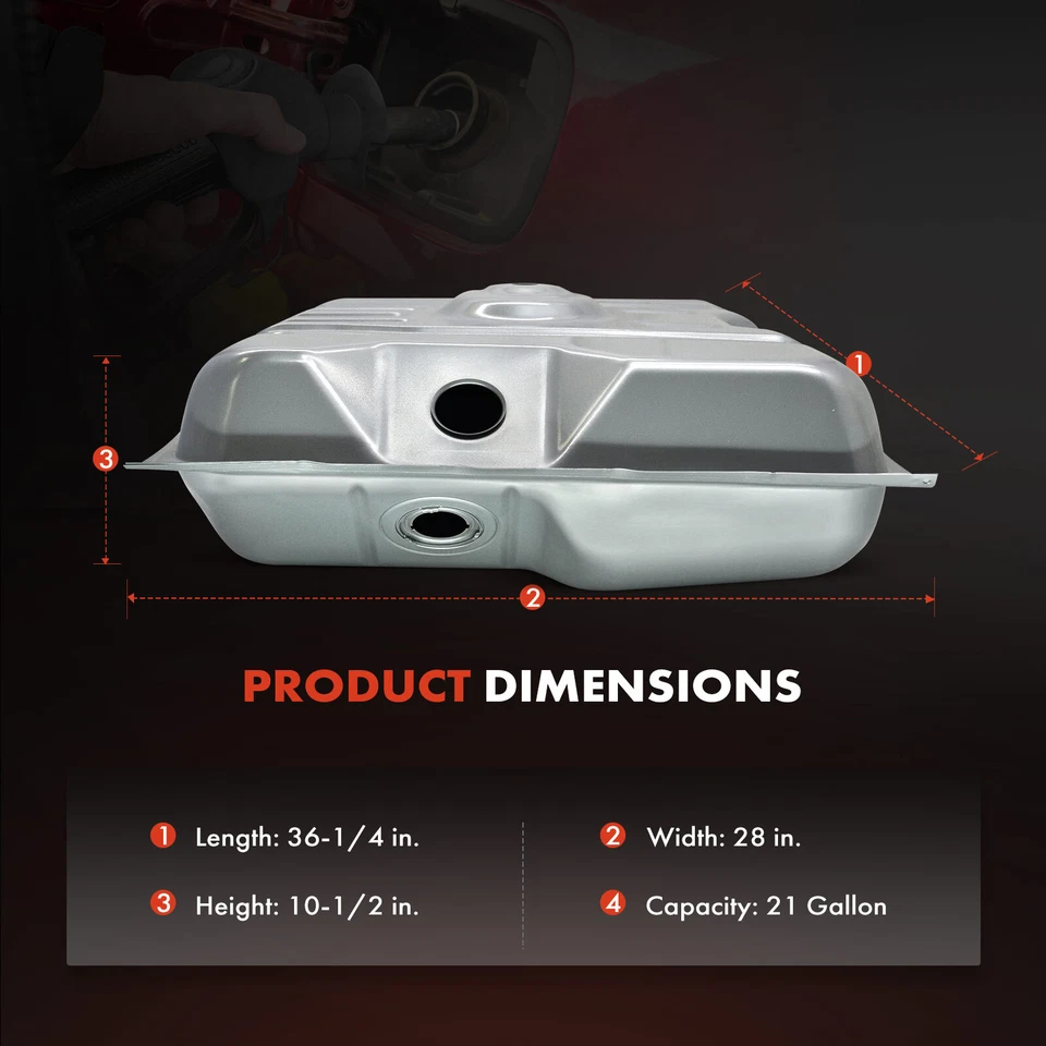 Tanque de combustible de 21 galones con anillo de bloqueo para Ford LTD II Thunderbird Mercury Cougar Foto 4 de 4