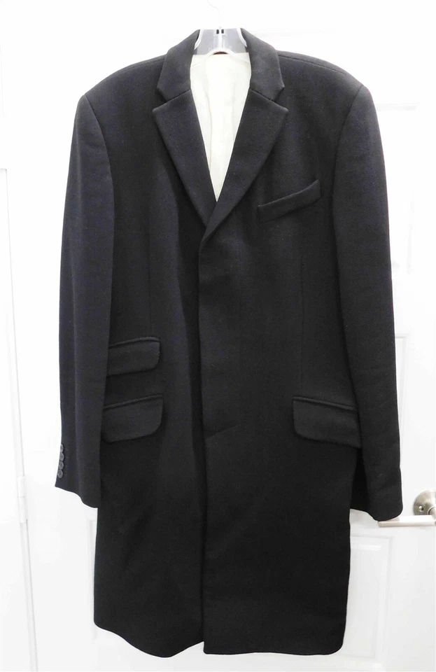 Gabardina de lana negra de un solo pecho Dolce Gabbana para hombre Italia 34/48 Foto 2 de 4