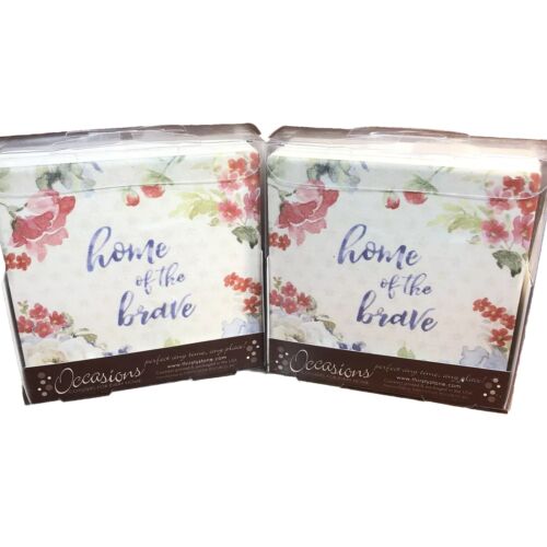 Ceramica Floreale 💐”Casa dei Coraggiosi” 🇺🇸Set 4 Sottobicchieri X2 -8 Totale - Foto 3 di 4