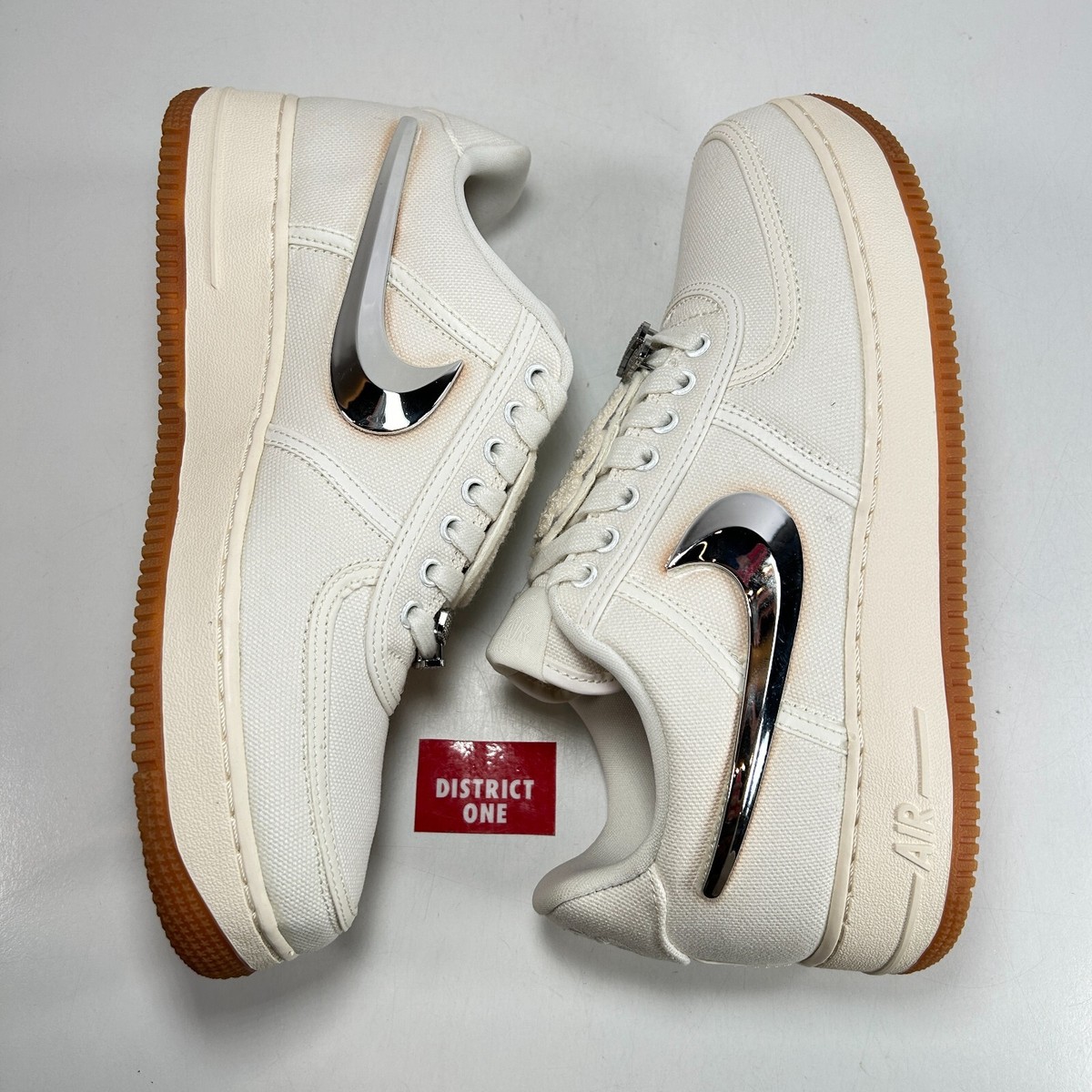 Travis Scott x Nike Air Force 1 Sail - Size 9 - AQ4211 101 | eBay