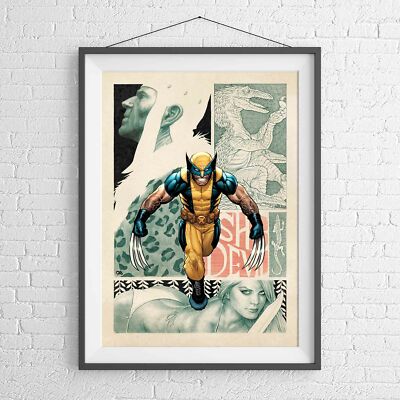 MARVEL SUPERHERO WOLVERINE COMIC POSTER PICTURE PRINT Sizes A5 to A0 **NEW**