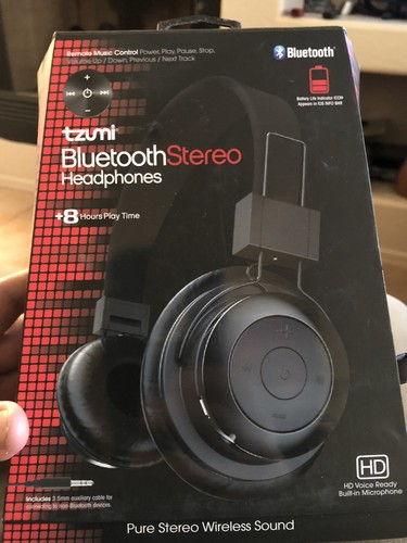 Tzumi Bluetooth Stereo Kopfhörer 8 Stunden Spielzeit - Bild 1 von 5