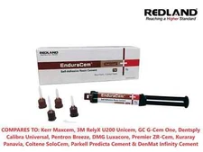 REDLAND Enduracem Self Adhesive Permanent Resin Cement Automix 8gm Syringe &Tips