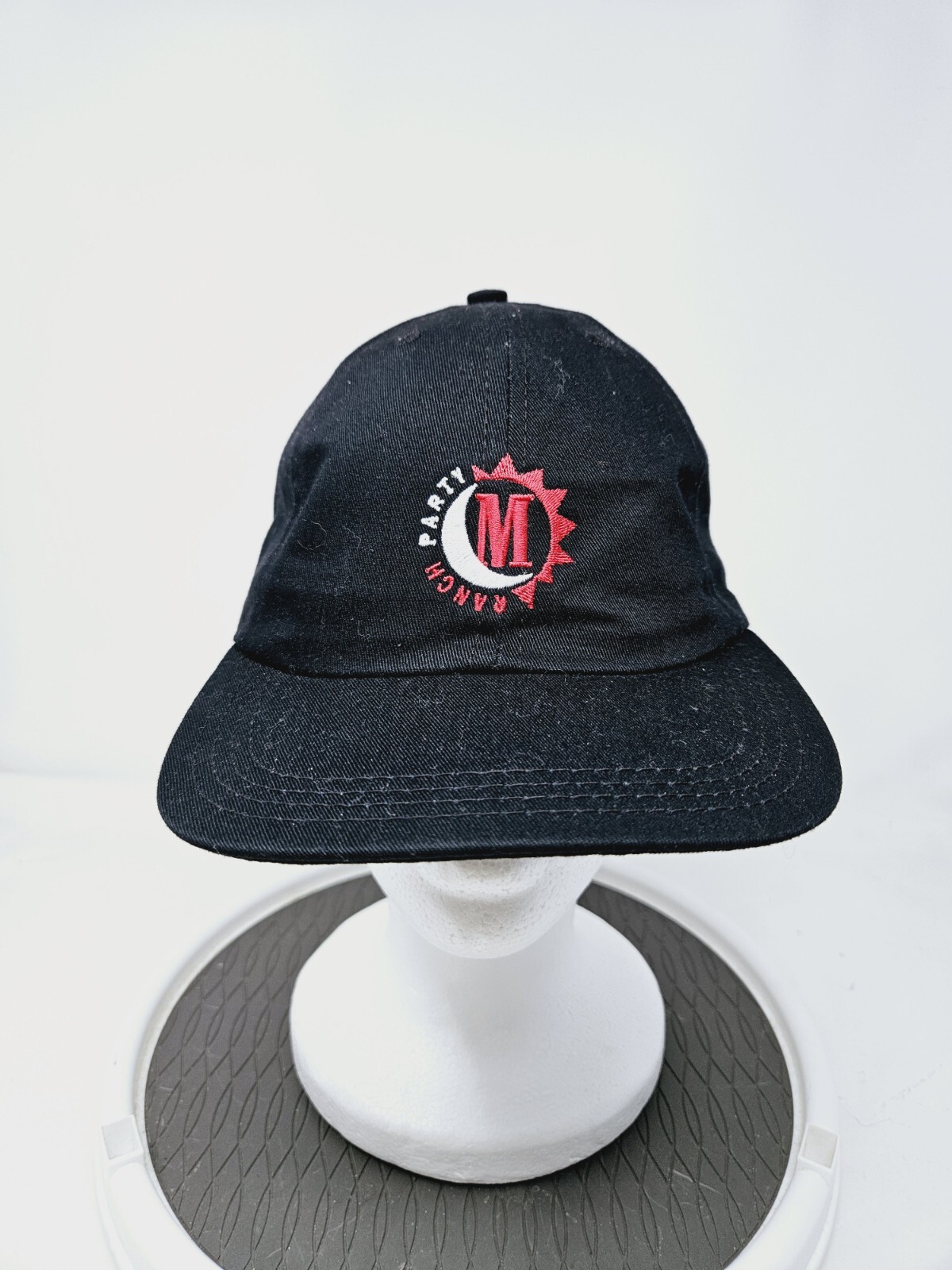 Vintage 90s Marlboro Ranch Party Adjustable Black Hat USA Made Fast Shipping