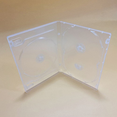 Empty CD Case PP Plastic Milky Transparent CD Case CD Case Capacity 3 Discs - Picture 2 of 6