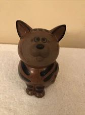 vintage stoneware toscany cat japan hand painted 