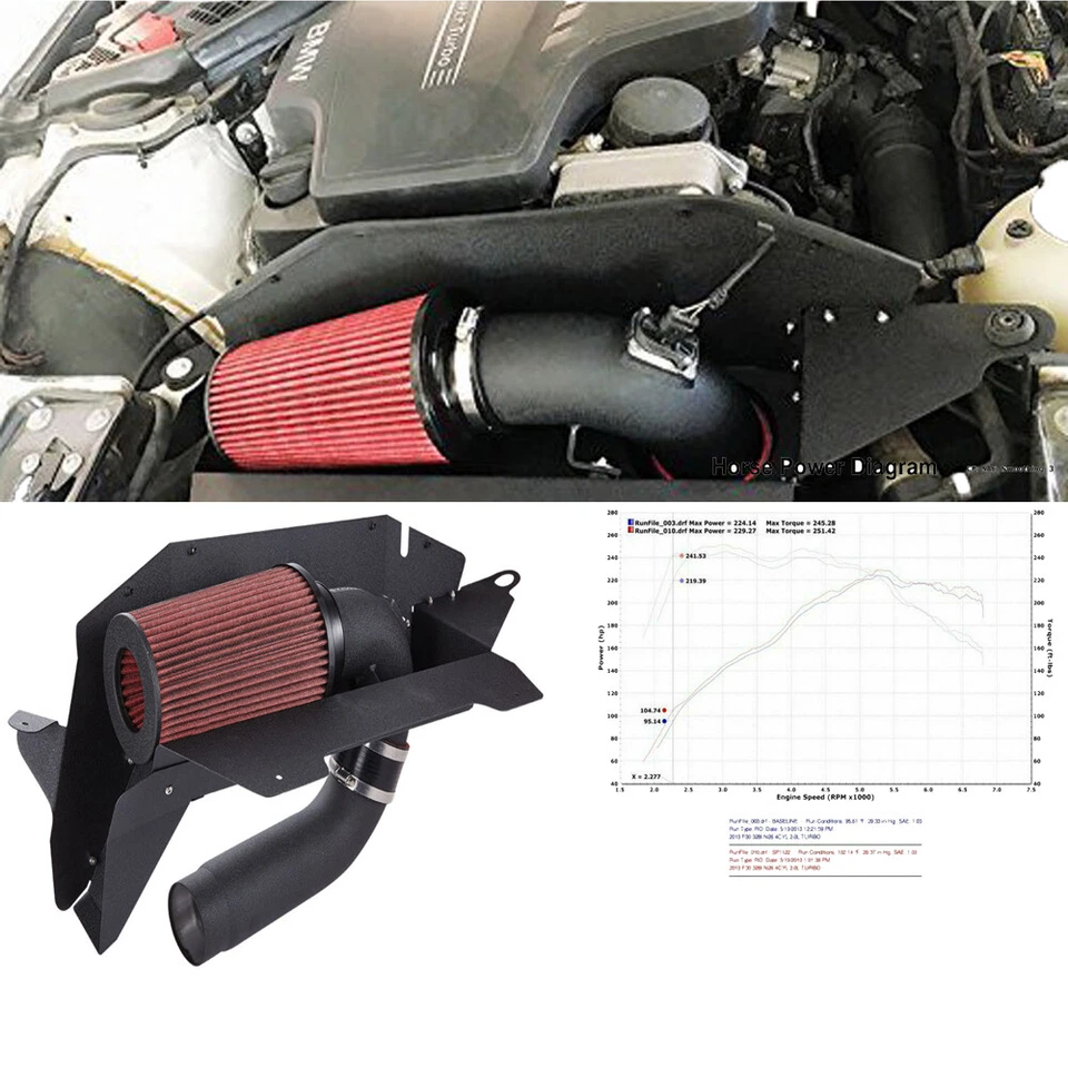 For 2013-2016 BMW 228i 320i 328i 420i 428i F30 2.0T N20 Cold Air Intake Kit NEW - image 3 of 4
