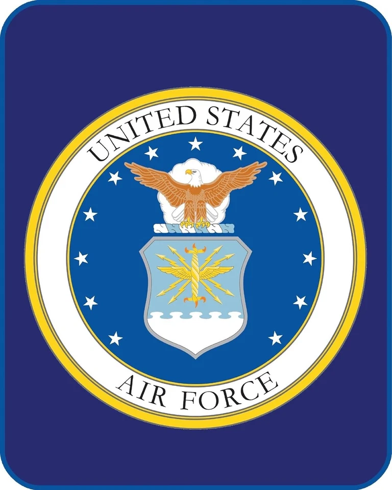 REGAL 60x80 Military United States Airforce Mink Faux Fur Twin Full Size Throw Blanket