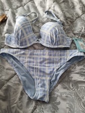 WOMENS  M&S  BIKINI SET  32  DD   12   BOTTOMS  NEW