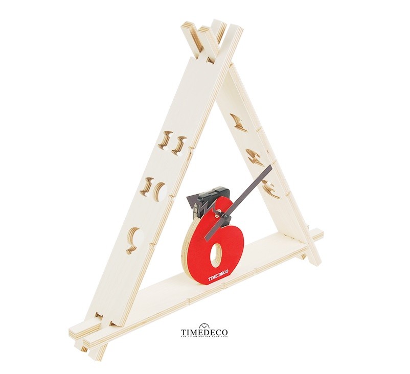 Triangle Wooden Wall Clock & Table Clock Stand Clock Home Decor ...