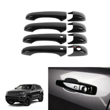 4x Exterior Door Handle Decor Cover Trim For Jeep Grand Cherokee 2011-21 Black 4x Exterior Door Handle Decor Cover Trim For Jeep Grand Cherokee 2011-21 Black