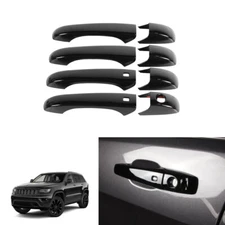 4x Exterior Door Handle Decor Cover Trim for Jeep Grand Cherokee 2011-2019 Black