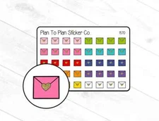 1570~~Happy Mail Envelopes Planner Stickers.
