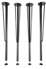 TWO Hairpin Metal Table Legs 28  Desk Legs Set of 2 Heavy Duty Black Holds 992lb