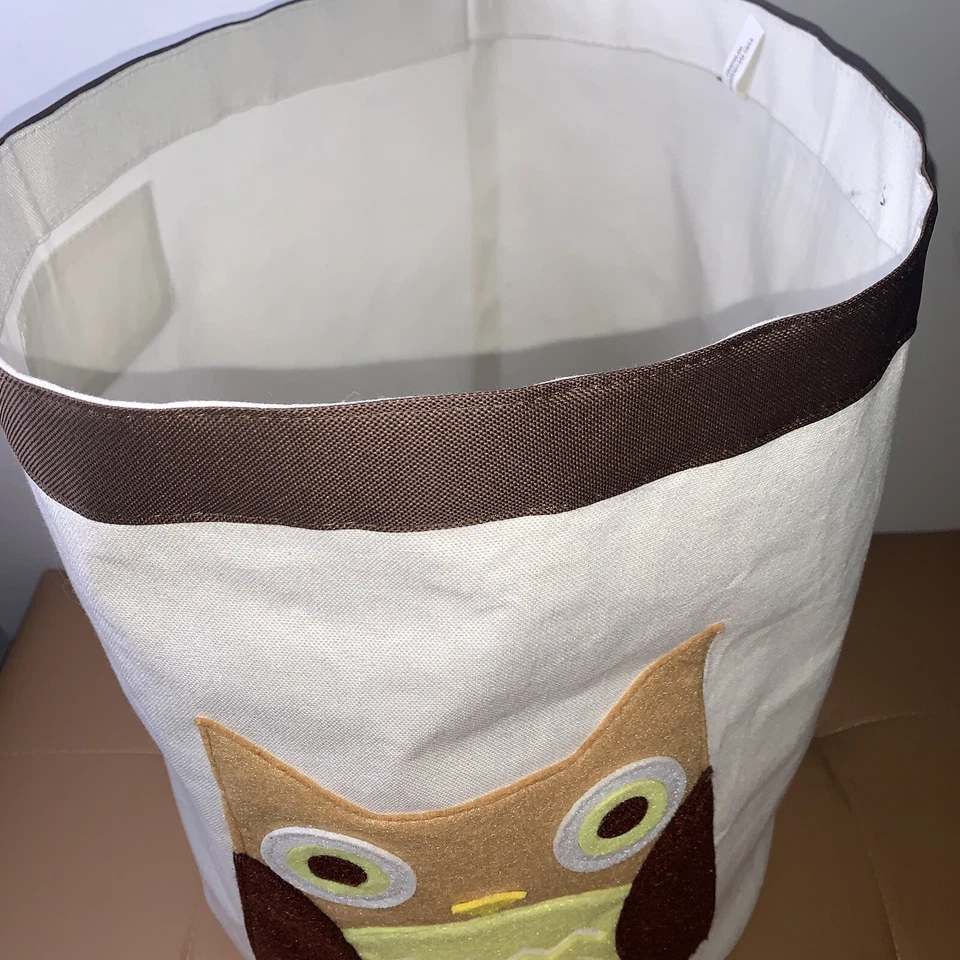 Cubo de almacenamiento de lona Whitmor / bolso marrón búho  Foto 4 de 4