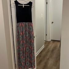 Xhilaration blue and paisley maxi dress size medium