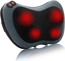 Shiatsu Neck and Back Massager with Heat - Deep Tissue Kneading Massage Pillow