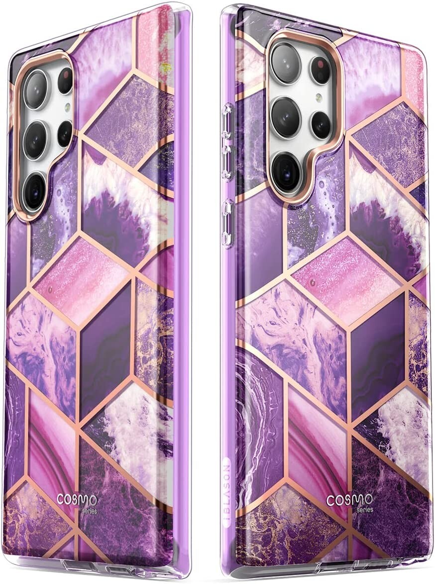 I-BLASON SAMSUNG GALAXY S23 ULTRA 5G [COSMO] SCHUTZHULLE MIT SCHUTZGLAS [LILA]