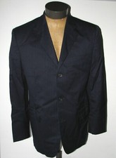 Banana Republic Men's Navy Blue Pinstripe Wool 3-Button Blazer Sportcoat Sz. 42R