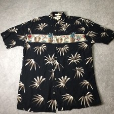 Vtg Hawaiian Bar Shirt Campia Alcoholic Beer Wine Cocktail Tropical Collared M