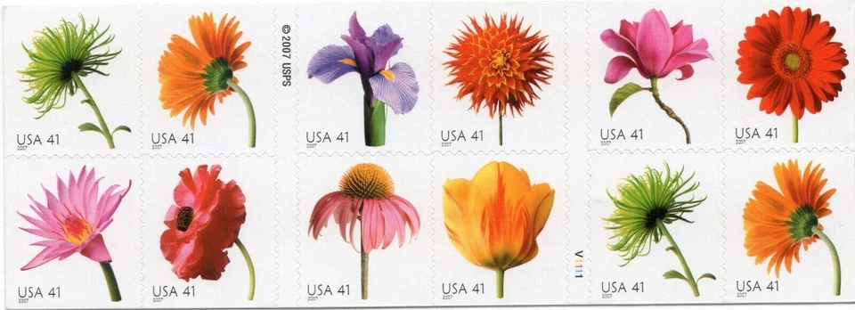 US #4185a MNH Booklet 2007 Tulip Lily Magnolia Daisy Dahlia Poppy [V1111 BC237] - Image 2 of 2